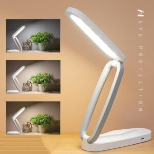 Home plastic led desk lamp dimmable reading table lamp with usb charging