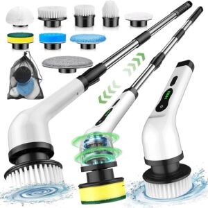 Home 9 in 1 cordless electric spin scrubber cleaning brush for home