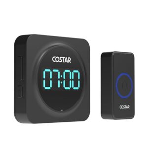 Home calling bell wireless with 24 hour time display, wireless doorbell for home, 1000ft range